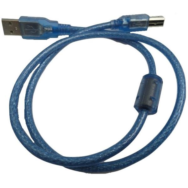 USBコード　Aタイプ⇔Bタイプ　USBコード　約60cm　コア付　1本　＜usb-000＞