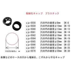 プラスチック配線孔キャップ・黒 SK-25 塞...の詳細画像2