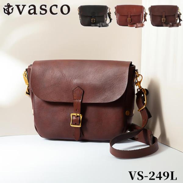 【正規店販売店】 vasco ヴァスコ レザー ポストマン ショルダー スモール 名入れ ショルダー...