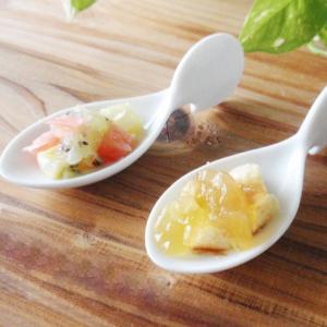 《在庫品》 洋食器 アミューズスプーン 白い器(単品)ちょこっと