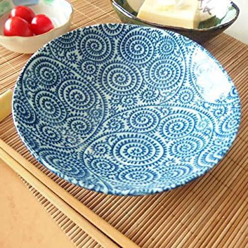 和食器 古染タコ唐草 浅鉢 和食器 煮物(お取り寄せ商品 欠品時約1ヶ月程度)