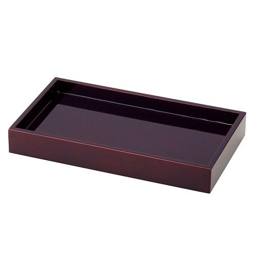 (欠品中)創 長角盛皿 溜塗 料理箱 盛器 寿司 天ぷら (お取り寄せ商品 欠品時約1ヶ月程度)