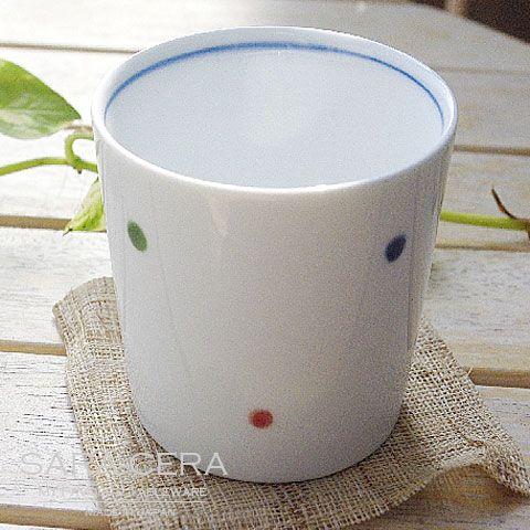 有田焼 波佐見焼 色水玉 そば猪口 カップ 蕎麦猪口(お取り寄せ商品 欠品時約1ヶ月程度)