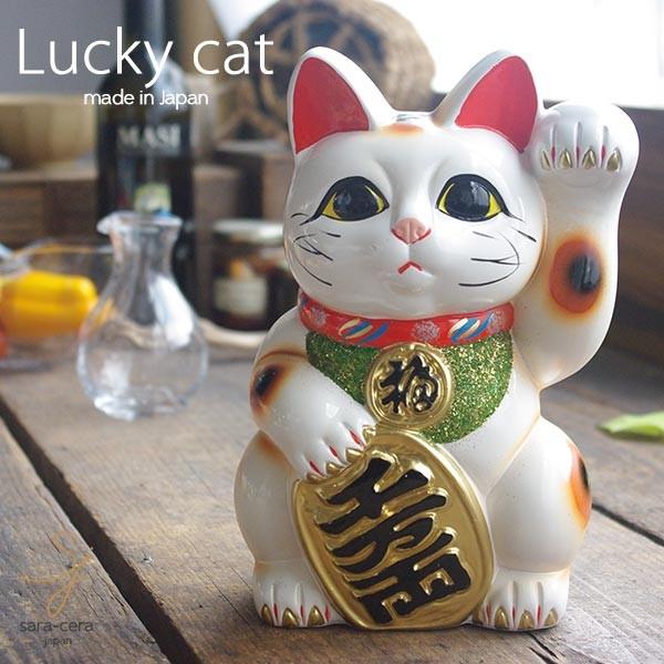 白小判猫5号左手 ギフト箱入り 金運招き猫