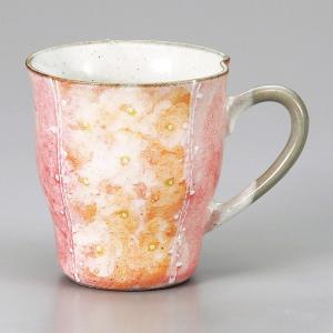 和食器 粉引花畑 マグカップ ピンク コーヒー 珈琲 紅茶 カフェ おしゃれ 陶器 うつわ おうち 軽井沢 春日井 ギフト｜sara-cera