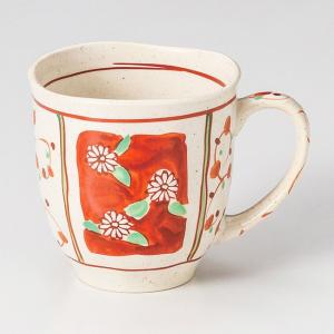 和食器 土物間取赤絵軽々 マグカップ コーヒー 珈琲 紅茶 カフェ おしゃれ 陶器 うつわ おうち 軽井沢 春日井 ギフト｜sara-cera