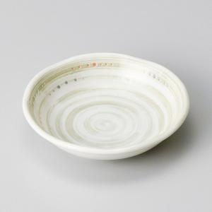 和食器 小さな水玉粉引うず 深皿 10×2cm 小皿 豆皿 お醤油 プチ うつわ 陶器 カフェ おしゃれ おうち 軽井沢 春日井｜sara-cera