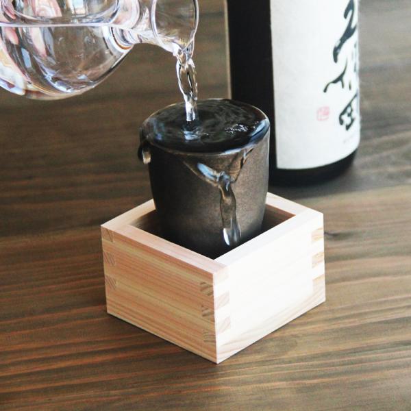 国産檜 枡酒杯 ブロンズ 170ml 一合