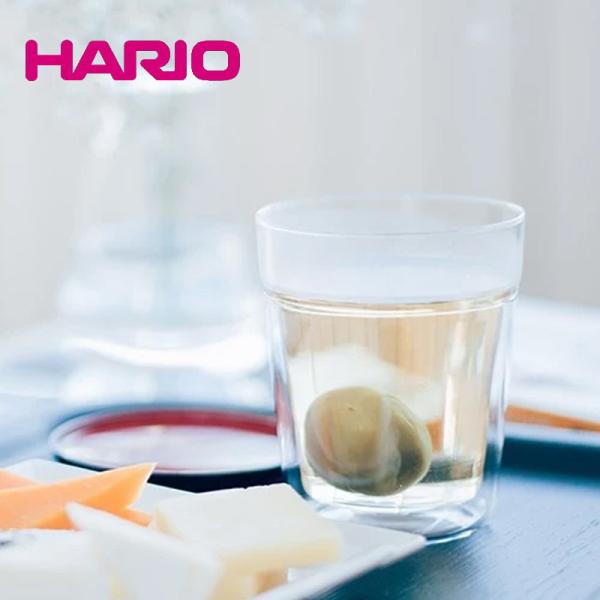HARIO ハリオ 9オンス 二層 耐熱ガラス ダブルウォール ツイン ロックグラス TRG-260