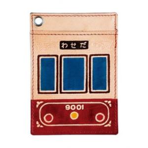 都電荒川線パスケース レッド JS738