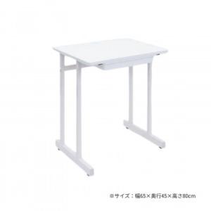 高田ベッド製作所 トレー付採血台(トレー付テーブル) アジャスター付き 幅65×奥行45×高さ80c...