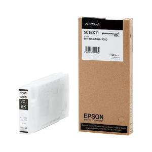エプソン（EPSON） インクジェットカートリッジ SC1BK11 〔インク色：フォトブラック 110ml〕 1個｜saradakan-tuboiten