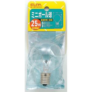 （まとめ） ELPA ミニボール球 電球 25W E17 G50 クリア G-87H（C） 〔×25セット〕｜saradakan-tuboiten