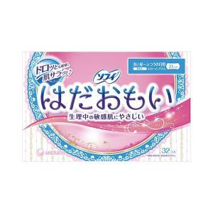 (まとめ) ユニ・チャーム ソフィ はだおもい ふつうの日用 羽なし 1パック(32個) 〔×30セット〕｜saradakan-tuboiten