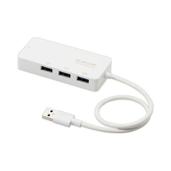 エレコム USB-A1Gbps有線LANアダプター USBハブ付 ホワイト EDC-GUA3H2-W...