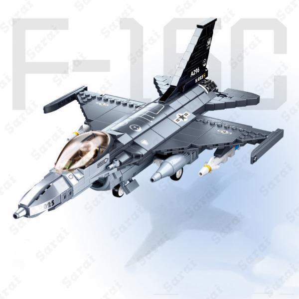 LEGO 互換 模型 戦闘機 F-16 ファイティングファルコン アメリカ軍 ミニフィグ 互換品 人...
