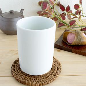 湯呑 ゆのみ 190cc 和食器湯飲み 白 長湯呑 寿司湯呑 お茶 カップ コップ シンプル 無地 アウトレット 安い / 白磁ストレートシンプル湯呑 Φ6.4cm