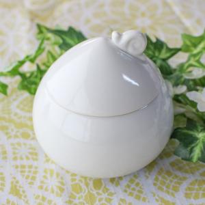 白磁 かたつむり シュガーポット / 陶器 おしゃれ 白