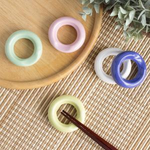 箸置き 箸 リング リング型 丸 陶器製 和風...の詳細画像1