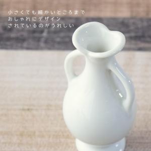 一輪挿し 花瓶 陶器 ミニ 白 コンパクト 小...の詳細画像3