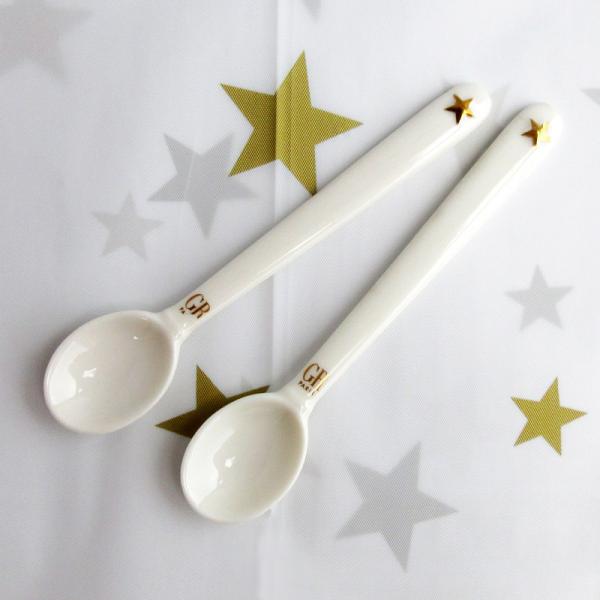 ジョルジュレッシュ 星柄 陶器スプーン / 13.3cm GR スター 星模様 宇宙 GEORGES...