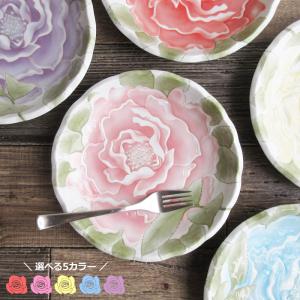 プレート パスタ皿 カレー皿 食器 日本製 陶磁器 花柄 flower garden