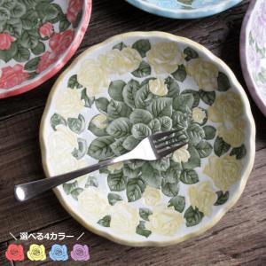 大皿 盛り皿 プレート 日本製 バラ 薔薇 パスタ オムライス 陶磁器