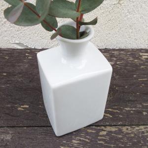一輪挿し 花瓶 陶器 ミニ 白 四角 インテリ...の詳細画像4