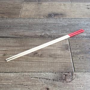 菜箸 箸 シンプル 使いやすい 一膳 調理箸 おはし / 竹製菜箸 赤 30cm