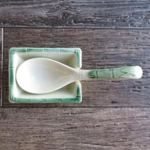 台付レンゲ 四角い台付き レンゲ 陶器のスプー...の詳細画像3