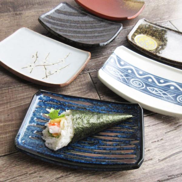 長角皿 焼き物皿 お刺身 天ぷら 焼魚 卵焼き 梅柄 日本製 和食器 美濃焼 アウトレット食器 / ...