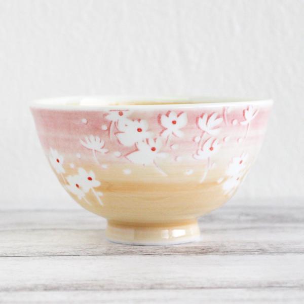 ご飯茶碗 お茶わん 和食器 茶碗 ライスボウル 飯碗 シンプル グラデーション 花柄 エンボス / ...