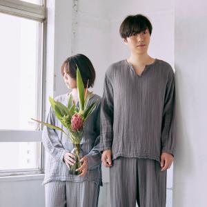 コットンガーゼの無地のロングTシャツ、カットソー［b2c ダブルガーゼ スリットシャツ｜オーガニックコットン］ ＃SL