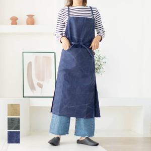 ガーデニングエプロンなどにおすすめのコットン製ワークエプロン［b2c スリットエプロン ストーンウォッシュ｜防汚＆撥水］園芸 日曜大工 母の日 ＃SL