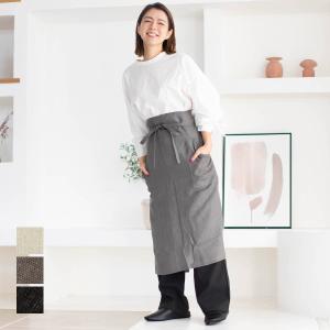 おしゃれでかわいいリネンエプロン［《メール便可》b2c リネン ギャルソンエプロン］