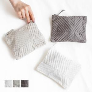 ［《メール便可》b2c ジオメトリック コットン ポーチ S］