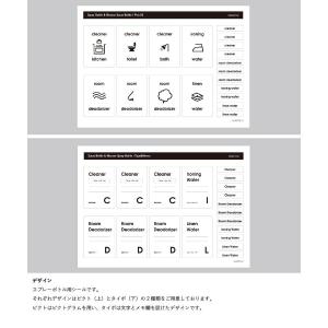 詰め替え スプレーボトル 霧吹き ［《メール便可》b2c スプレーボトル用ラベル（シール）］