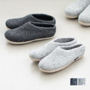 スリッパ ルームシューズ 冬用 あったか 暖かい モコモコ［b2c フェルトルームブーツ ローカット］メンズ