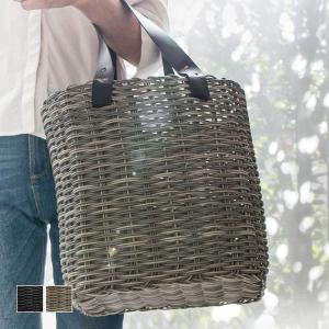 シンプルでおしゃれなカゴバッグ［b2c メルカドバッグ 縦長］