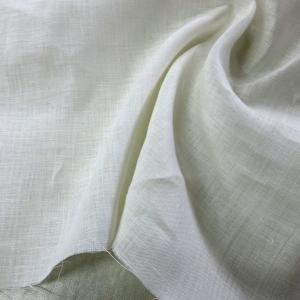 リネン100%織生地（OEB-39390W）無地（白/蛍光晒）　生地巾112cm 数量1（50cm）490円 【特価商品】MADE in JAPAN