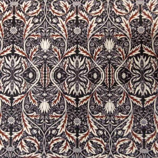 【小紋工房】T/Wスムースニット（KKP1227-122）プリント（グレー X ブラウン）　生地巾1...