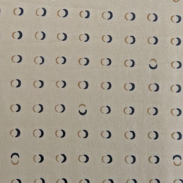テンセルカシミヤ混30/天竺ニット（YFS1504）リングドットpt（ベージュ）　生地巾95cm 数...