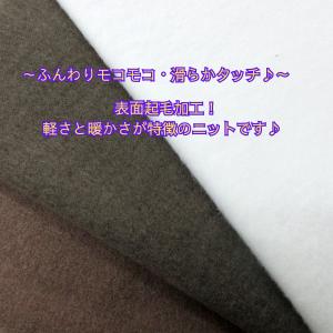 シャインボア ニット 起毛 生地 ニット生地 秋 冬 高級感 : ニット生地
