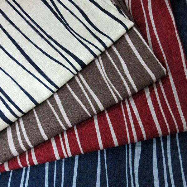 綿和柄PTドビー織生地（AP52113-2）よろけ縞2　生地巾110cm   数量1（50cm）49...