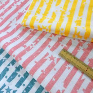 T/C（綿ポリ混）ニット（p-011） キッズ星柄ストライプ　生地巾160cm