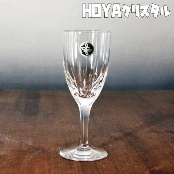 HOYAクリスタル CHJ1203 サワーグラス 100cc 足付き 切子 カット 冷酒 食 前 酒