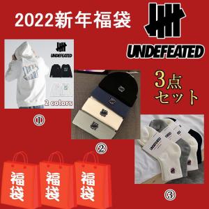 福袋 年末感謝 UNDEFEATED アンディフィーテッド  スウェット メンズ  クリスマス 三点セット パーカー＆帽子&amp;靴下　秋冬 防寒 暖かい