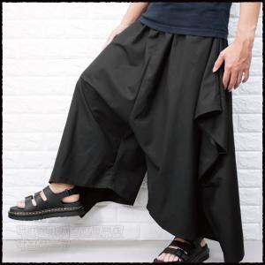 ワイドパンツ メンズ レディース 黒 モード系...の詳細画像2