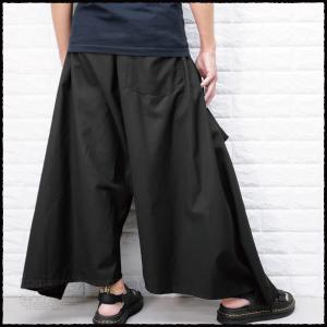 ワイドパンツ メンズ レディース 黒 モード系...の詳細画像3