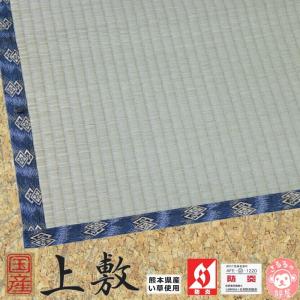 純国産い草上敷 引目織 天龍縁 団地間6畳 255x340cm ござ6畳 防炎